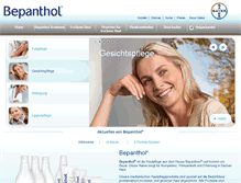 Tablet Screenshot of bepanthol.de